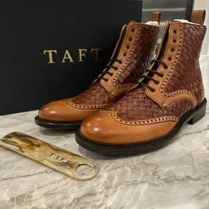 Taft Handcrafted Saint Boot Men Honey Genuine Leather - US Men size 12 The Alpine Boot in Honey – Hiking Boots | TAFT main image 2